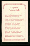 AK Aufgepasst! Franzosenfalle!, Ihr Brüder Passt Auf!...  - War 1914-18