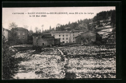 CPA Saint-Pierre-la-Bourlhonne, L`Auvergne, Vue Générale En Hiver 1926  - Auvergne Types D'Auvergne