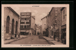 CPA Aigueperse, Auvergne, Grande-Rue Et Marché Couvert  - Auvergne Types D'Auvergne