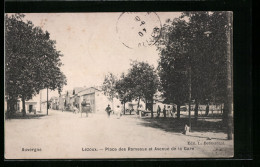 CPA Lezoux, Place Des Rameaux Et Avenue De La Gare  - Lezoux