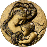 France, Médaille, Mère Et Enfant, Bronze Florentin, MDP, SUP - Autres & Non Classés