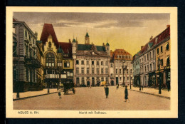 AK Neuss Um 1910 Rathaus Mit Pferdegespann, Coloriert (PK0230 - Autres & Non Classés
