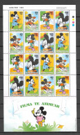 Disney Albania 1999 Mickey Mouse Sheetlet Of 4 Sets MNH - Disney