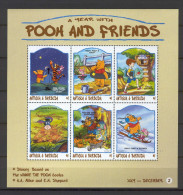 Disney Antigua & Barbuda 1998 Pooh And Friends #2 Sheetlet MNH - Disney