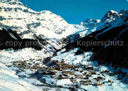 12649365 Leukerbad Winterpanorama Mit Balmhorn Gitzifurgge Majinghorn Berner Alp - Autres & Non Classés