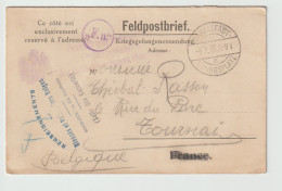 Belgian Prisoner Of War Card From Germany, Gefangenenlager Darmstadt Posted Darmstadt Übungsplatz 9.2.1915 - Militares