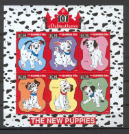 Disney Gambia 1997 101 Dalmatians The New Puppies Sheetlet MNH - Disney