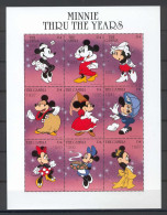 Disney Gambia 1997 Minnie Thru The Years Sheetlet MNH - Disney