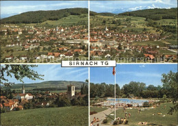 12588665 Sirnach Panorama Ortsansicht Mit Kirche Freibad Sirnach - Autres & Non Classés