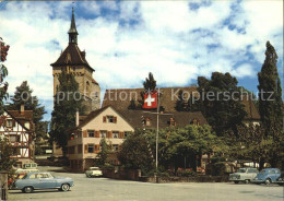 12588625 Arbon  TG Hotel Rotes Kreuz Schweizer Flagge Kirche  - Autres & Non Classés