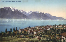 12586435 Clarens VD Panorama Lac Leman Alpes De Savoie Genfersee Alpen Clarens - Sonstige & Ohne Zuordnung