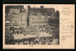 AK Lübeck, Gruss Vom Promenaden-Concert Am Markt  - Luebeck