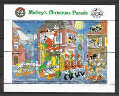 Disney Grenada Gr 1988 Mickey's Christmas Parade Sheetlet MNH - Disney