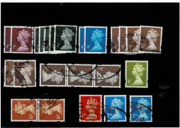 GRAN BRETAGNA ,24 Pezzi Usati Con Dentellatura Ellittica ,qualita Ottima - Used Stamps