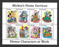 Disney Guyana 1995 Mickey's Home Services Sheetlet (WITHOUT LABEL) MNH - Disney