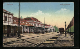 AK Szolnok, Vasuti Páliaudvar, Bahnhof  - Hongrie