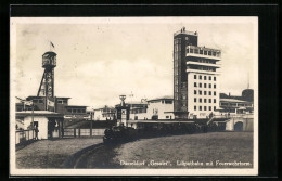 AK Düsseldorf, Ausstellung Gesolei 1926, Liliputbahn Mit Feuerwehrturm  - Ausstellungen