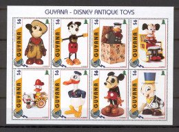 Disney Guyana 1996 Antique Toys Sheetlet MNH - Disney