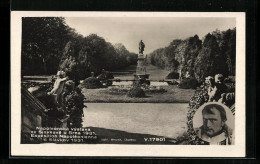 AK Brünn, Expositon Napoléonienne 1931, Denkmal  - Historische Persönlichkeiten
