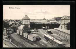 AK Agra, Station Of Agra, Bahnhof  - Indien