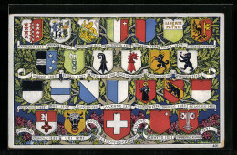 AK Schweiz, Armorial De La Confédération Suisse, Kantons- Und Landeswappen Der Schweiz  - Other & Unclassified
