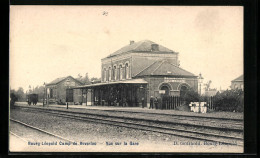 AK Bourg-Léopold, Camp De Beverloo, Vue Sur La Gare, Bahnhof  - Leopoldsburg (Camp De Beverloo)