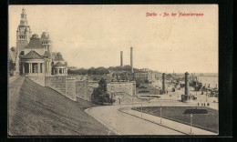 AK Stettin, An Der Hakenterrasse  - Pommern