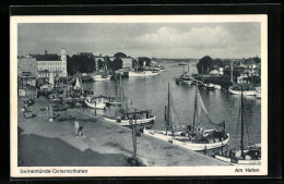 AK Swinemünde-Osternothafen, Am Hafen  - Pommern