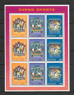 Disney Guyana 1996 Super Sports Sheetlet MNH - Disney