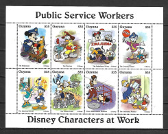 Disney Guyana 1995 Public Service Workers Sheetlet (WITHOUT LABEL) MNH - Disney