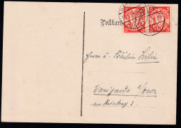 Wappen 5 Pfg. Waager. Paar Auf Postkarte Ab Danzig-Oliva 12.5.31 Nach Wernigerode A/Harz  - Other & Unclassified