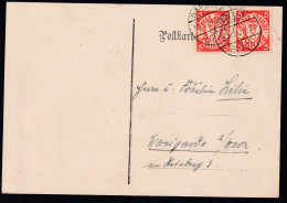 Wappen 5 Pfg. Waager. Paar Auf Postkarte Ab Danzig-Oliva 12.5.31 Nach Wernigerode A/Harz  - Otros & Sin Clasificación