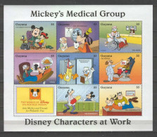 Disney Guyana 1996 Mickey's Medical Group Sheetlet MNH - Disney