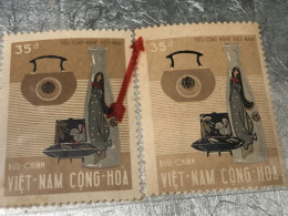 SOUTH VIETNAM Stamps(1967-ARTISANAT-0d50) Piled ERROR(printing)-vyre Rare - Vietnam