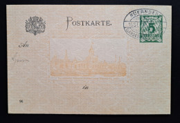 Bayern 1896, Postkarte P47 Nürnberg Landesausstellung Sonderstempel - Ganzsachen