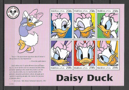 Disney Maldives 1999 Daisy Duck - 25Rs Instead Of Rf7 MS MNH - Disney