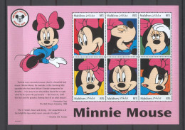 Disney Maldives 1999 Minnie Mouse MS MNH - Disney