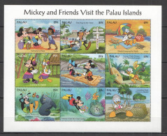 Disney Palau 1994 Mickey And Friends Visit The Palau Islands Sheetlet MNH - Disney