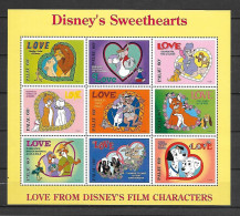 Disney Palau 1996 Disney's Sweethearts Sheetlet MNH - Disney