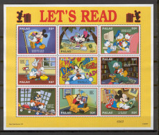 Disney Palau 1997 Let's Read Sheetlet MNH - Disney