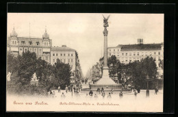 AK Berlin, Belle-Alliance-Platz Und Friedrichstrasse Mit Passanten  - Kreuzberg