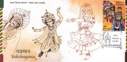 INDIA, 2024,   FDC, Yakshagana, Culture, Jabalpur Cancelled - FDC