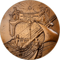 France, Médaille, Déclaration Des Droits De L'Homme, Bronze, C. Gondard, SUP - Otros & Sin Clasificación