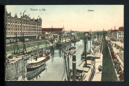 AK Neuss 1915 Hafen Mit Ausflugsschiff Und Neusser Lagerhaus (PK0236 - Autres & Non Classés