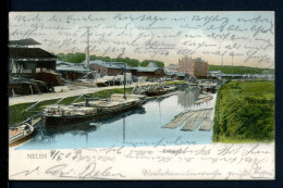 AK Neuss 1907 Hafen Mit Holzflöße Und Lagerhaus (PK0238 - Autres & Non Classés