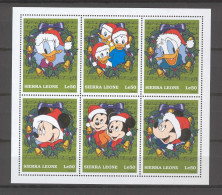 Disney Sierra Leone 1997 Christmas MS MNH - Disney