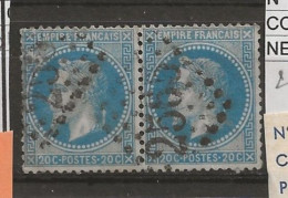 N 29A En Paire Ob Gc2565 - 1863-1870 Napoléon III Lauré