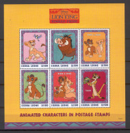 Disney Sierra Leone 1998 Lion King Sheetlet #2 MNH - Disney