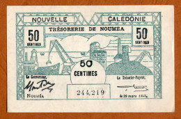 1943 // NOUVELLE CALEDONIE // TRESORERIE DE NOUMEA // Mars 1943 // Cinquante Centimes // XF+ / SUP+ - Numea (Nueva Caledonia 1873-1985)