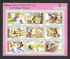 Disney St Vincent Gr 1992 Lillte Red Riding Hood Sheetlet MNH - Disney